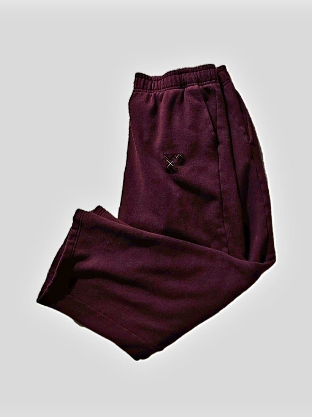 PINK Victoria's Secret Maroon Fleece Sweatshirt And Pants Matching Set Size XL - Picture 5 of 7
